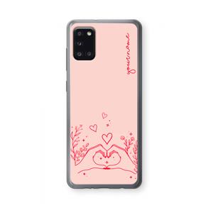 CaseCompany Love is in the air: Samsung Galaxy A31 Transparant Hoesje