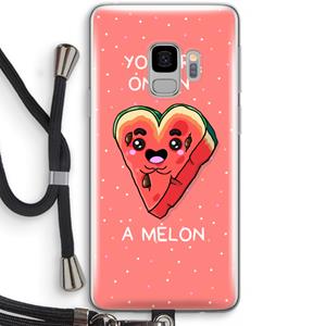 CaseCompany One In A Melon: Samsung Galaxy S9 Transparant Hoesje met koord