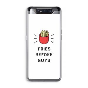 CaseCompany Fries before guys: Samsung Galaxy A80 Transparant Hoesje