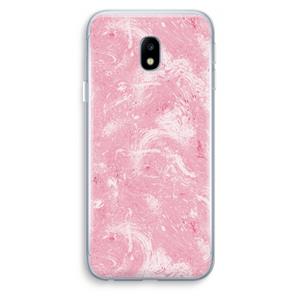 CaseCompany Abstract Painting Pink: Samsung Galaxy J3 (2017) Transparant Hoesje