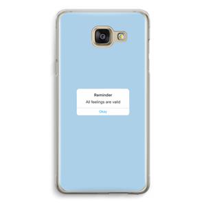 CaseCompany Reminder: Samsung Galaxy A5 (2016) Transparant Hoesje
