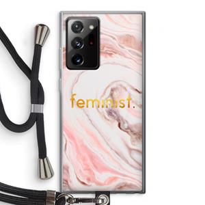 CaseCompany Feminist: Samsung Galaxy Note 20 Ultra / Note 20 Ultra 5G Transparant Hoesje met koord