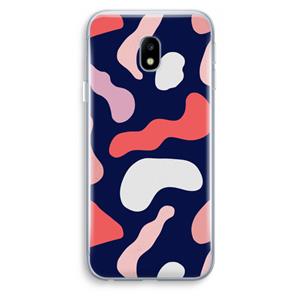 CaseCompany Memphis Shapes Pink: Samsung Galaxy J3 (2017) Transparant Hoesje