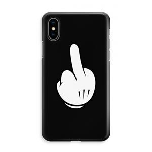 CaseCompany Middle finger black: iPhone XS Max Volledig Geprint Hoesje