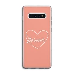 CaseCompany Forever heart: Samsung Galaxy S10 4G Transparant Hoesje