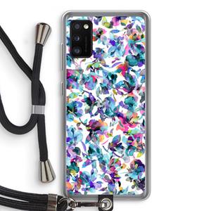 CaseCompany Hibiscus Flowers: Samsung Galaxy A41 Transparant Hoesje met koord