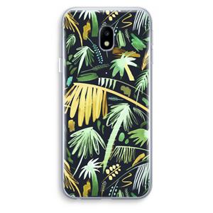 CaseCompany Tropical Palms Dark: Samsung Galaxy J3 (2017) Transparant Hoesje