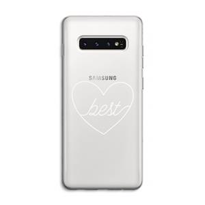 CaseCompany Best heart pastel: Samsung Galaxy S10 4G Transparant Hoesje