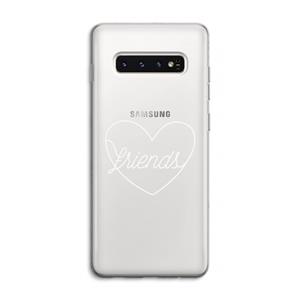 CaseCompany Friends heart pastel: Samsung Galaxy S10 4G Transparant Hoesje