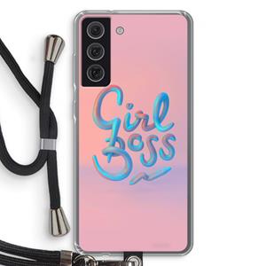 CaseCompany Girl boss: Samsung Galaxy S21 FE Transparant Hoesje met koord