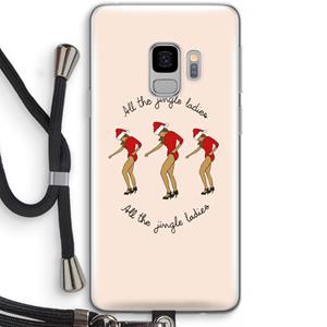 CaseCompany Jingle Ladies: Samsung Galaxy S9 Transparant Hoesje met koord