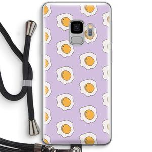 CaseCompany Bacon to my eggs #1: Samsung Galaxy S9 Transparant Hoesje met koord