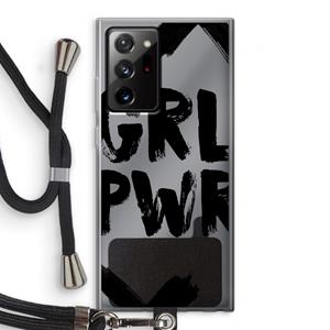 CaseCompany Girl Power #2: Samsung Galaxy Note 20 Ultra / Note 20 Ultra 5G Transparant Hoesje met koord