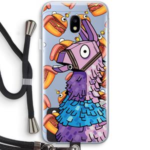 CaseCompany Loot Burger: Samsung Galaxy J3 (2017) Transparant Hoesje met koord