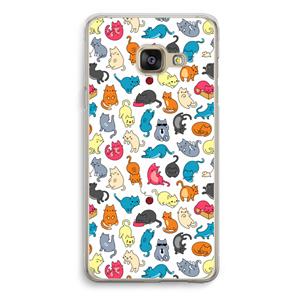 CaseCompany Kleurrijke katten: Samsung Galaxy A3 (2016) Transparant Hoesje