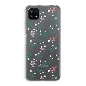 CaseCompany Small white flowers: Samsung Galaxy A22 5G Transparant Hoesje