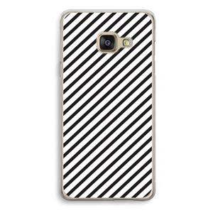CaseCompany Strepen zwart-wit: Samsung Galaxy A3 (2016) Transparant Hoesje
