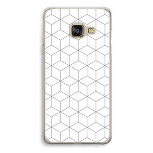 CaseCompany Zwart-witte kubussen: Samsung Galaxy A3 (2016) Transparant Hoesje