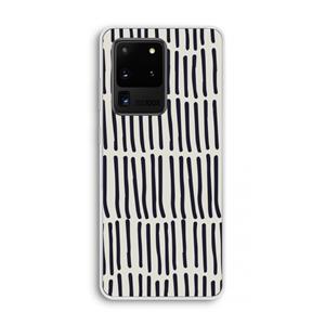 CaseCompany Moroccan stripes: Samsung Galaxy S20 Ultra Transparant Hoesje