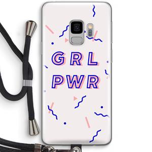CaseCompany GRL PWR: Samsung Galaxy S9 Transparant Hoesje met koord