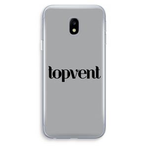 CaseCompany Topvent Grijs Zwart: Samsung Galaxy J3 (2017) Transparant Hoesje