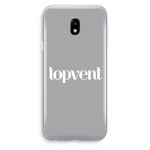 CaseCompany Topvent Grijs Wit: Samsung Galaxy J3 (2017) Transparant Hoesje