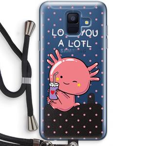 CaseCompany Love You A Lotl: Samsung Galaxy A6 (2018) Transparant Hoesje met koord
