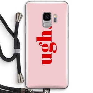 CaseCompany Ugh: Samsung Galaxy S9 Transparant Hoesje met koord