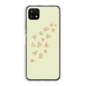 CaseCompany Falling Leaves: Samsung Galaxy A22 5G Transparant Hoesje