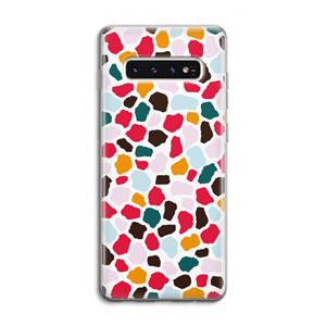 CaseCompany Colored Giraffe: Samsung Galaxy S10 4G Transparant Hoesje