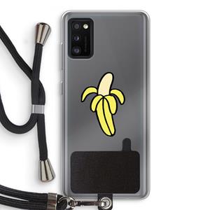 CaseCompany Banana: Samsung Galaxy A41 Transparant Hoesje met koord