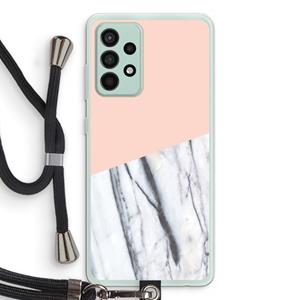 CaseCompany A touch of peach: Samsung Galaxy A52s 5G Transparant Hoesje met koord