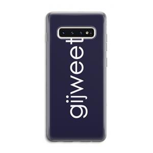 CaseCompany Gijweet: Samsung Galaxy S10 4G Transparant Hoesje