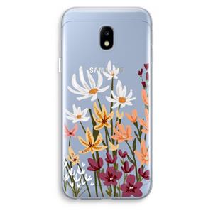 CaseCompany Painted wildflowers: Samsung Galaxy J3 (2017) Transparant Hoesje