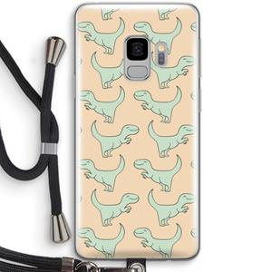 CaseCompany Dinos: Samsung Galaxy S9 Transparant Hoesje met koord