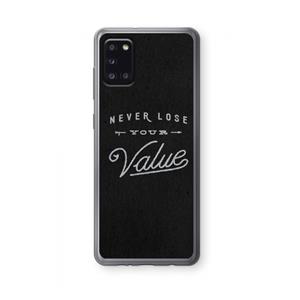 CaseCompany Never lose your value: Samsung Galaxy A31 Transparant Hoesje