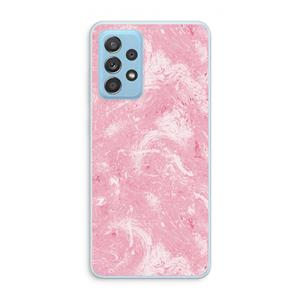 CaseCompany Abstract Painting Pink: Samsung Galaxy A73 Transparant Hoesje