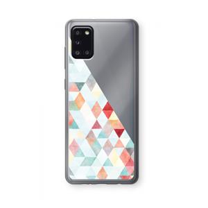 CaseCompany Gekleurde driehoekjes pastel: Samsung Galaxy A31 Transparant Hoesje