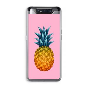 CaseCompany Grote ananas: Samsung Galaxy A80 Transparant Hoesje