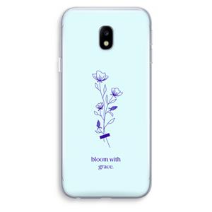 CaseCompany Bloom with grace: Samsung Galaxy J3 (2017) Transparant Hoesje