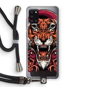 CaseCompany Tiger and Rattlesnakes: Samsung Galaxy A31 Transparant Hoesje met koord