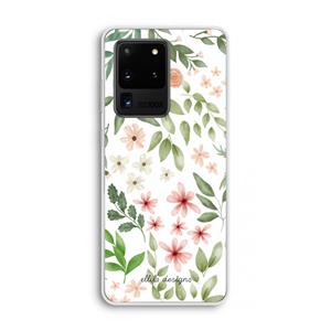 CaseCompany Botanical sweet flower heaven: Samsung Galaxy S20 Ultra Transparant Hoesje