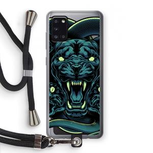 CaseCompany Cougar and Vipers: Samsung Galaxy A31 Transparant Hoesje met koord