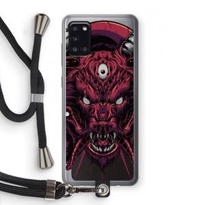 CaseCompany Hell Hound and Serpents: Samsung Galaxy A31 Transparant Hoesje met koord