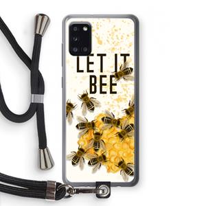 CaseCompany Let it bee: Samsung Galaxy A31 Transparant Hoesje met koord