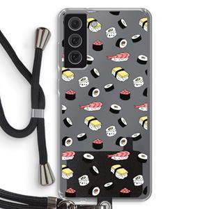 CaseCompany Sushi time: Samsung Galaxy S21 FE Transparant Hoesje met koord