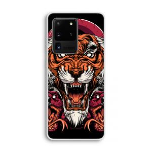 CaseCompany Tiger and Rattlesnakes: Samsung Galaxy S20 Ultra Transparant Hoesje