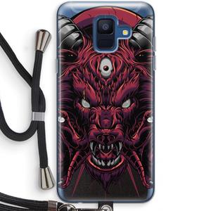 CaseCompany Hell Hound and Serpents: Samsung Galaxy A6 (2018) Transparant Hoesje met koord