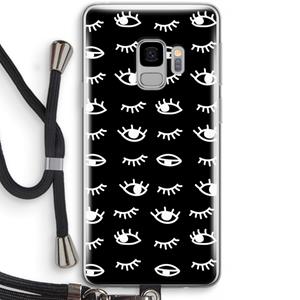 CaseCompany Eye pattern #3: Samsung Galaxy S9 Transparant Hoesje met koord