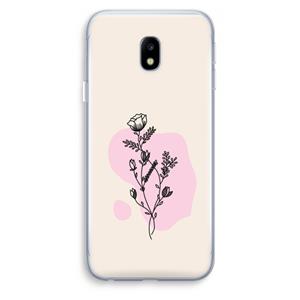 CaseCompany Roses are red: Samsung Galaxy J3 (2017) Transparant Hoesje